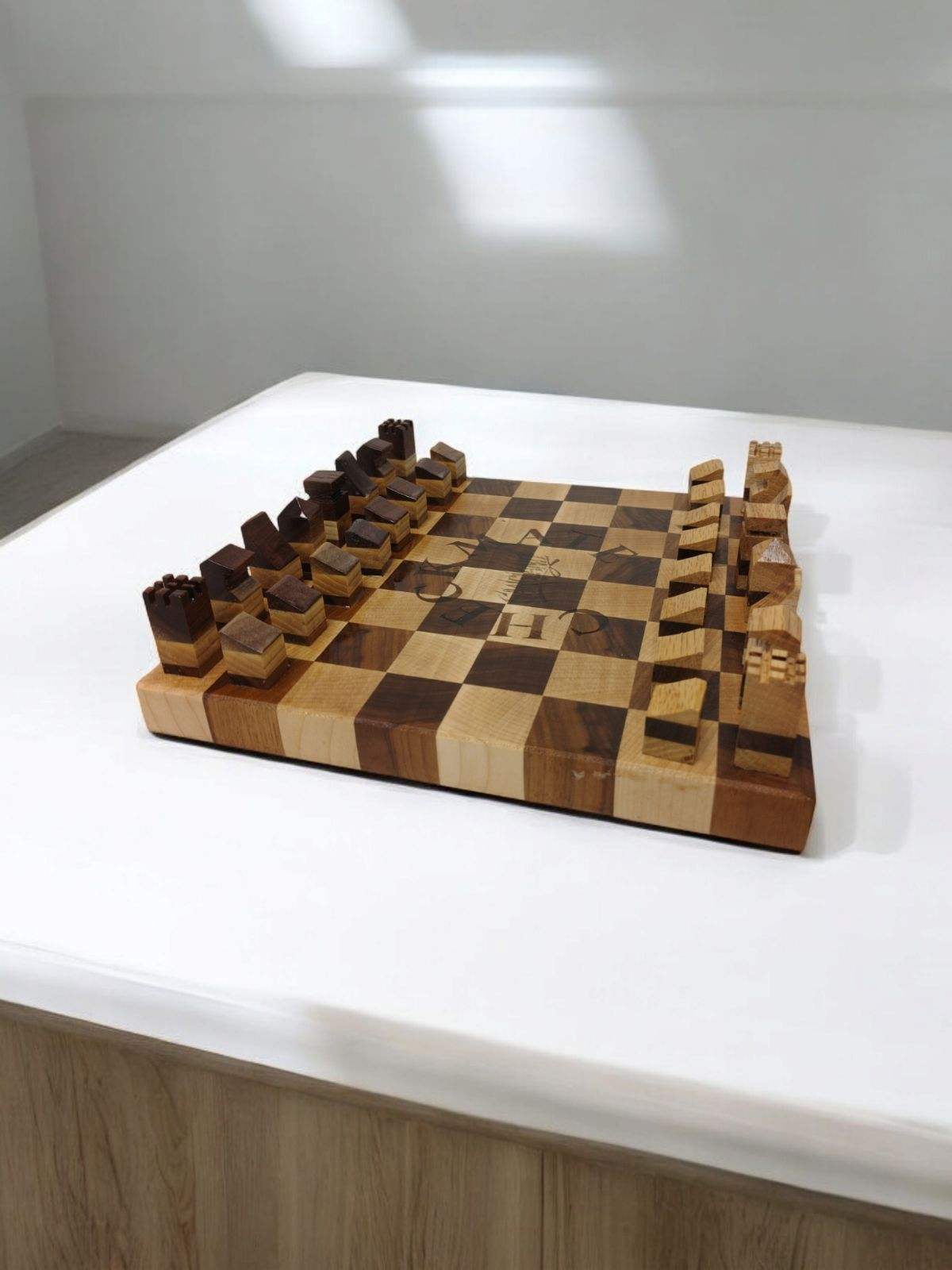 Gangland Express End Grain Chess Set