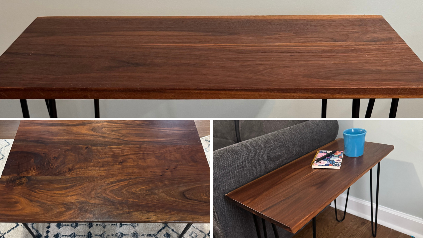 Walnut Living Room Table Set