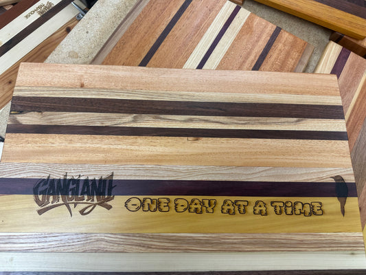 Gangland Woodworks WFM One Day at a Time Cutting Board