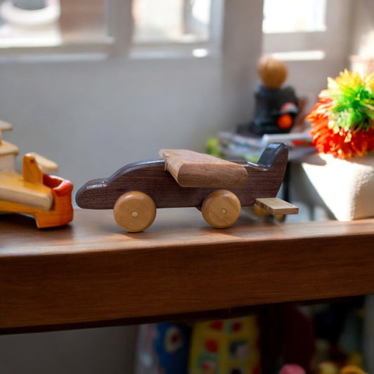 Mariah’s Toy Airplane, black walnut, cherry and hard maple