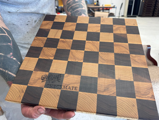 Gangland Express End Grain Chess Board