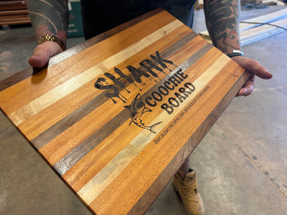 Gangland Express Hardwood Shark Coochie Charcuterie Board