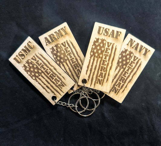 Veteran Keychain Tag